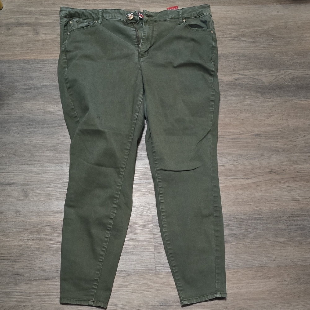 Makers of True Originals Dark Green Skinny Jeans